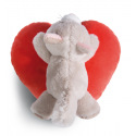 NICI Plüsch Love Katze flauschig liegend, Herz, 13cm, GRÜN