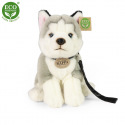 Rappa Plüschhund Husky sitzend mit Leine 28 cm ECO-FRIENDLY