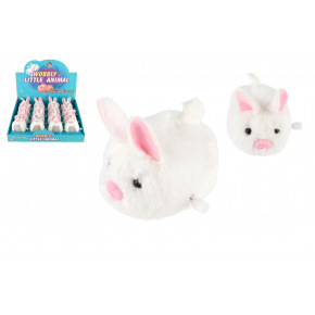 Teddies Králík/Králíček na natažení plast/plyš 8cm 16ks v boxu