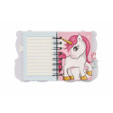 Teddies Zápisník/blok jednorožec kroužkový 11x12,5cm 3 druhy