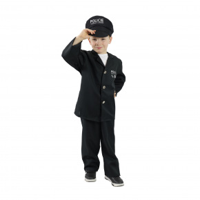 Rappa Detský kostým policajt s čiapkou - slovenská potlač (S)