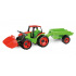 Lena Traktor mit Schaufel und Anhänger, rot-grün