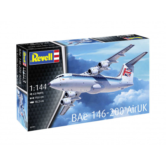 Revell Plastic ModelKit letadlo 03791 - Bae 146 (RJ85) (1:144)