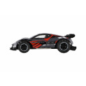 Teddies Samochód Teddies Car RC sportowy plastikowy 2.4GHz 20cm zasilany bateriami szaro-czerwony w pudełku 24x12x14cm