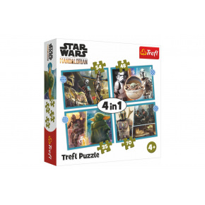 Trefl Puzzle 4v1 Mandalorian/Star Wars 28,5x20,5cm v krabici 28x28x6cm