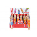 Teddies Pfeife Holz 14x2,5x2,5cm sortiert 4 Arten
