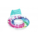 Bestway Nafukovací kruh/kreslo s úchytmi Tie Dye, 118x117 cm