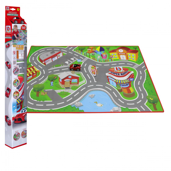 Maisto - BJUNIOR BB Junior -  Hrací podložka LaFerrari Městečko s Junior LaFerrari autíčkem, 100x70 cm