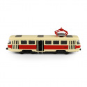 Rappa Kovová česká retro tramvaj červená 16 cm se světlem a zvukem
