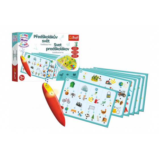Trefl Kleiner Entdecker Vorschulwelt + magischer Stift edukatives Gesellschaftsspiel in Schachtel 33x23x6cm