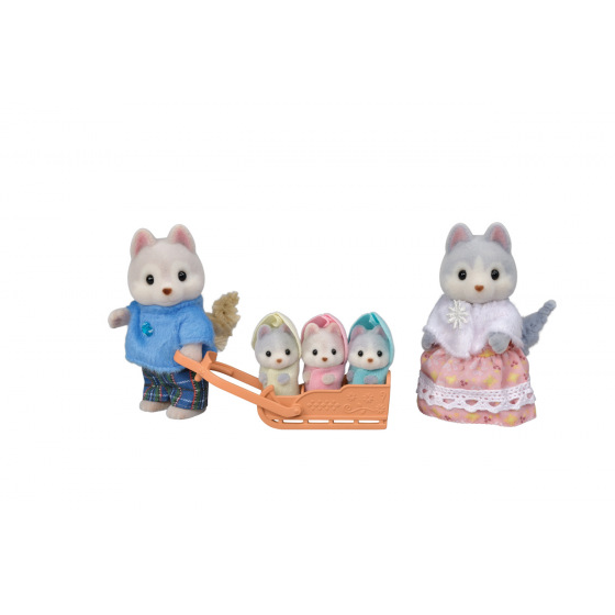 Sylvanian Families 5636 Husky-Familie mit Drillingen