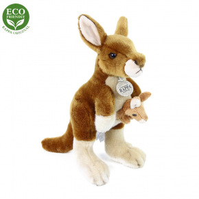 Rappa Pluszowy kangur z dzieckiem 27 cm ECO-FRIENDLY