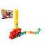 Teddies Lokomotiva/Vlak domino stavěcí plast 16cm na baterie se zvukem se světlem v krabici 33x23x8cm