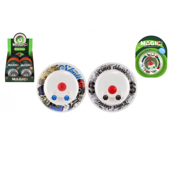 Teddies Puzzle-Spiel mit Ball aus Kunststoff 8cm 4 Farben auf Karte 12x16cm