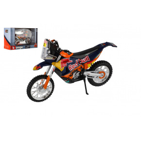 Motocykl Bburago Red Bull KTM Rally Dakar 2019 metal/plast 12cm na wolny bieg w pudełku 17x11cm Motocykl Bburago Red Bull KTM Rally Dakar 2019 metal/plast 12cm na wolny bieg w pudełku 17x11cm