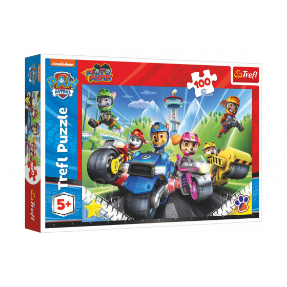 Trefl Puzzle Paw Patrol auf Motorrädern/Paw Patrol 100 Teile 41x27,5cm in Schachtel 29x19x4cm
