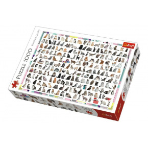 Trefl Puzzle 208 Koty 1000 elementów 68x48cm w pudełku 40x27x6cm