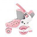 GLOBBER Dětské čtyřkolové brusle LEARNING SKATES vel. EU 26-29, pastelově růžová
