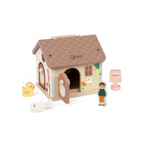 Dřevěná vkládačka dům 11 ks