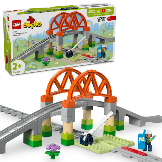LEGO Duplo 10426 Eisenbahnbrücke und Schienen – Erweiterungsset