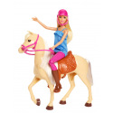 Mattel Barbie PUPPE MIT PFERD FXH13
