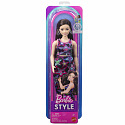 Mattel Barbie FASHIONISTAS MODELKA V ŠATECH S BAREVNÝMI HVĚZDAMI