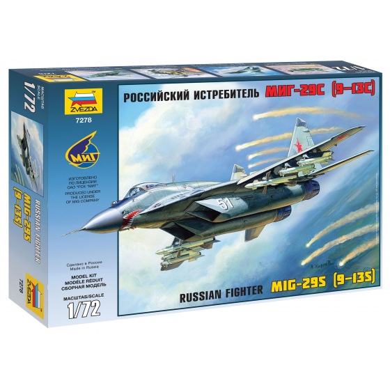 Zvezda Model Kit letadlo 7278 - MiG-29 (9-13) (1:72)