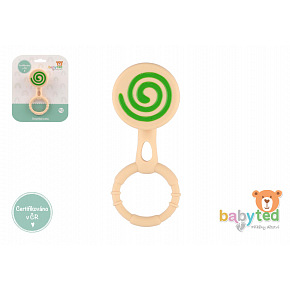 babyted Chrastíček lízátko babyted chrastítko silikon 13x5cm na kartě 0m+