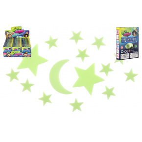 Teddies Tvary svítící ve tmě plast v krabičce 9x12x2,5cm 24ks v boxu