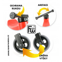 Teddies Odrážedlo FUNNY WHEELS NEW SPORT 2v1v červené výška sedadla nastavitelná 27/30cm nosnost 50kg 18m+