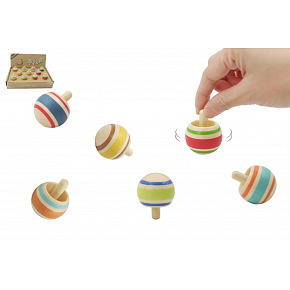 Káča točící dřevěná mix barev 