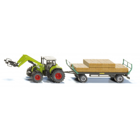 SIKU Farmer - Traktor z osprzętem do belowania i ciągnikiem 1:50