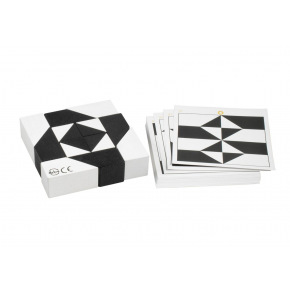 Detoa Puzzle schwarz-weiß Tangram aus Holz in Folie Detoa Puzzle schwarz-weiß Tangram aus Holz in Folie