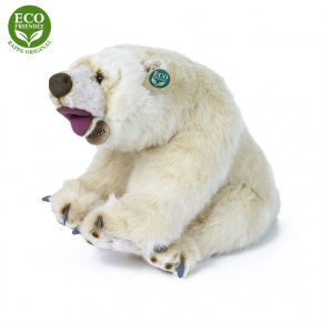 Rappa Pluszowy niedźwiedź polarny siedzący 43 cm ECO-FRIENDLY