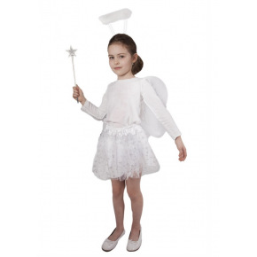 Rappa Spódnica tutu anioł ze skrzydłami i akcesoriami
