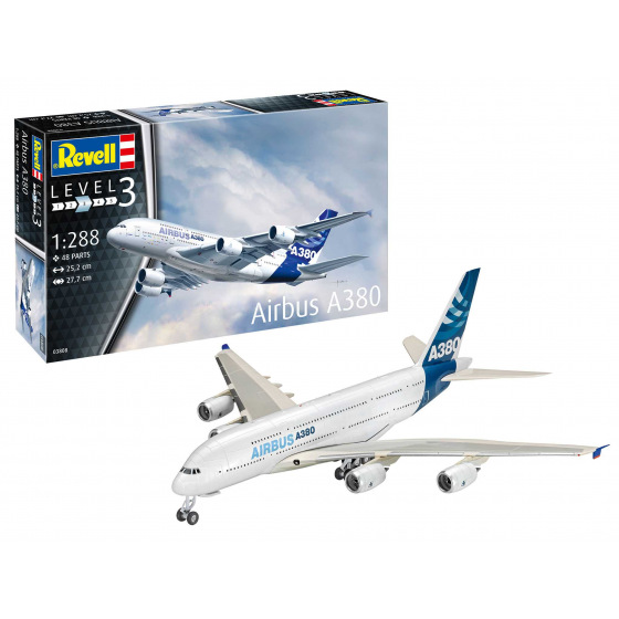 Revell ModelSet letadlo 63808 - Airbus A380 (1:288)
