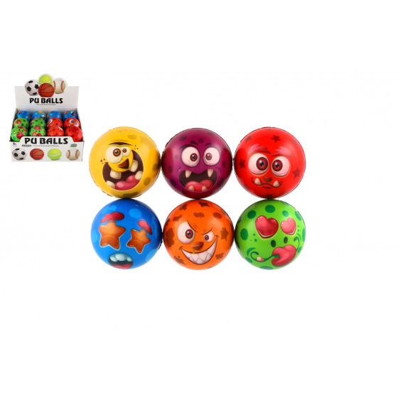 Teddies Monster-Schaumball 7,5 cm 6 Farben