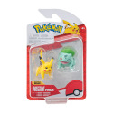 ORBICO Pokémon Actionfiguren - 2er-Pack Asst (Glumanda&Pikachu, Schiggy&Pikachu, Bisasam&Pikachu)