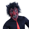 Rappa Maske Teufel mit Haaren für Erwachsene