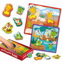 Liscianigioch MONTESSORI BABY BOX PLAY FAMILY - Einlegepuzzle Jungtiere