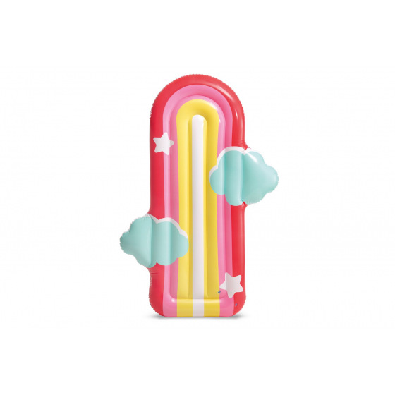 Intex Aufblasbare Luftmatratze Regenbogen und Wolke 183x132cm in Karton 24x23x8,5cm