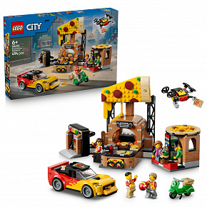 LEGO City 60496 Pizzalieferung und Fahrzeuge