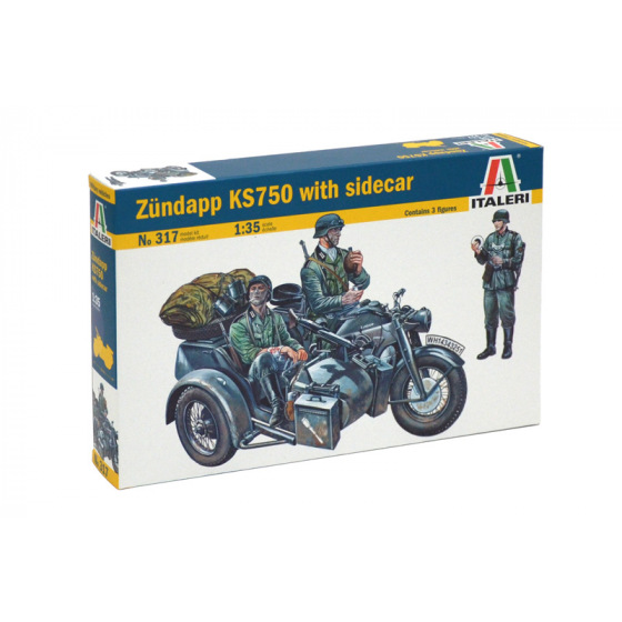 Italeri Modellbausatz Militär 0317 - ZÜNDAPP KS750 (1:35)