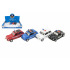 Teddies Auto policie retro 11cm kov/plast na zpětné natažení na baterie se světlem 4 druhy
