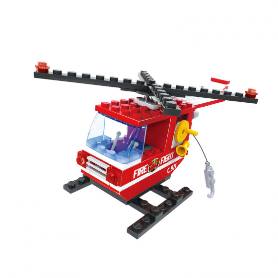 Rappa Kompatibilní stavebnice BLOXO hasiči helikoptéra 84 ks