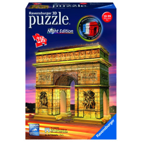 Ravensburger 3D puzzle Vítězný oblouk, svítící (Noční edice), 216 dílků