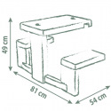 Smoby Stół piknikowy Smoby Life z ławkami do domku zabaw