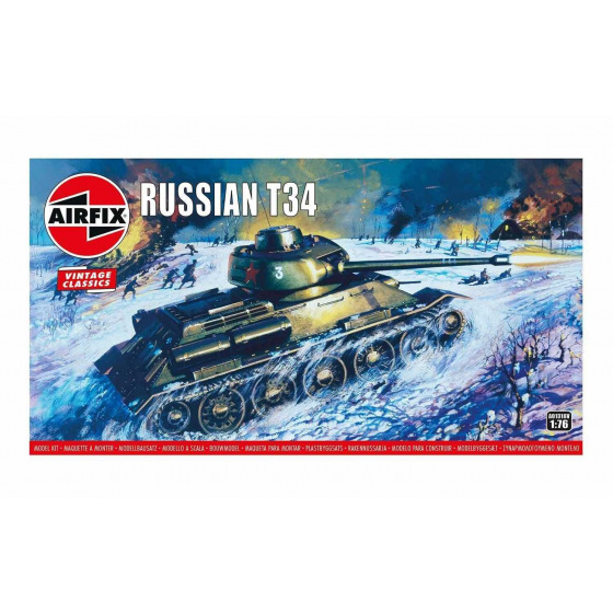 Airfix Classic Kit VINTAGE Panzer A01316V - Russischer T34 Mittlerer Panzer (1:76)