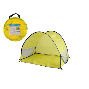 Teddies Stan plážový s UV filtrom 100x70x80cm samorozkladací polyester/kov obdĺžnik žltý v látkovej taške