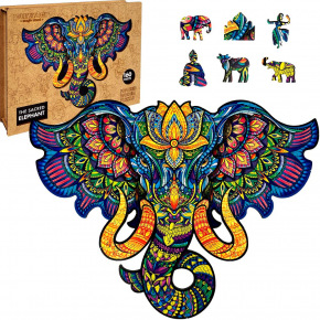 Puzzler Puzzle WOODEN COLOUR PUZZLES - Svätý slon